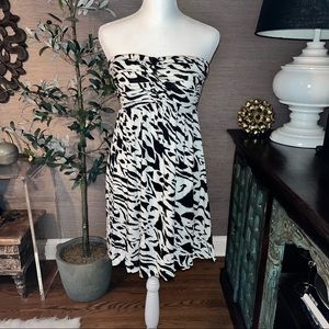 Soma Strapless black and white dress